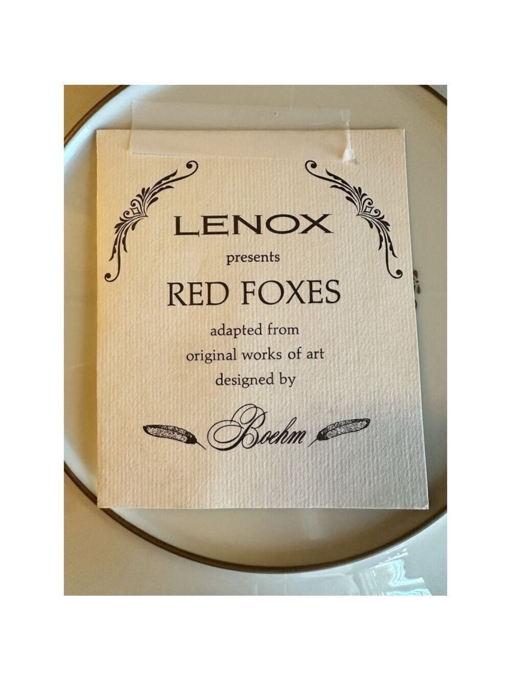 Lenox Woodland Wildlife Boehm Red Foxes 1974 Vintage Collector Plate - Picture 5 of 7